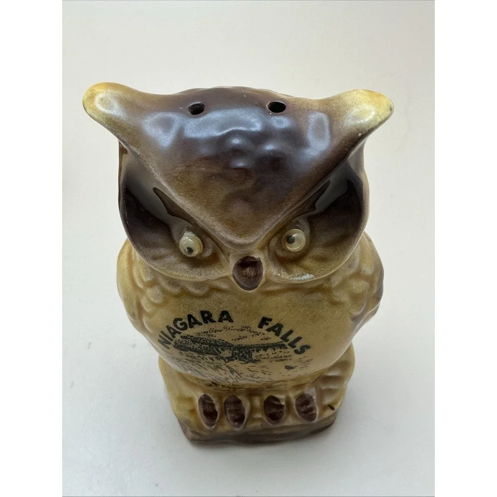 Vintage Niagara Falls Canada Souvenir Ceramic Salt & Pepper Shaker Set‎